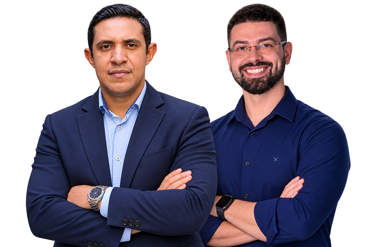 Professores Alan e Gustavo, mentores do Portal da Posse